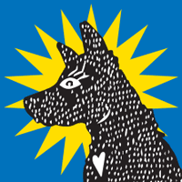 Logo em fundo azul